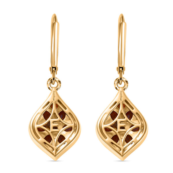 EVER TRUE Mosambik Granat Ohrringe Nickelfreies Messing ca. 3,66 ct. image number 4