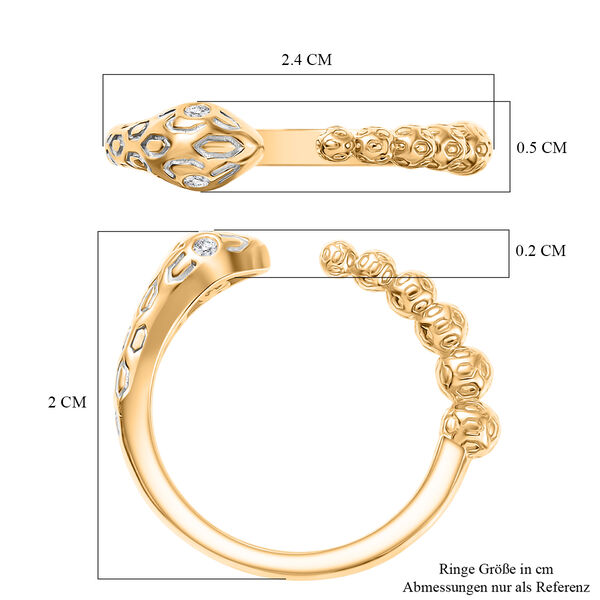 GP Trifono Kollektion- Schlangen Diamantakzenten und Kanchanaburi blauer Saphir zweifarbiger Ring image number 7