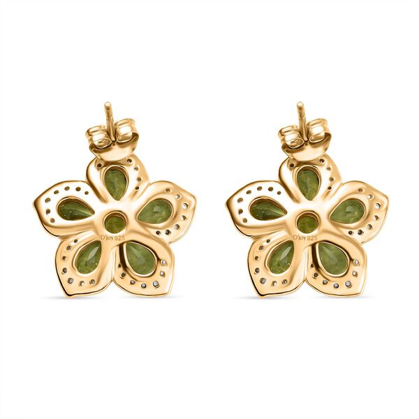 D&rsquo;Joy Peridot und Zirkon Ohrringe - 5,85 ct. image number 5