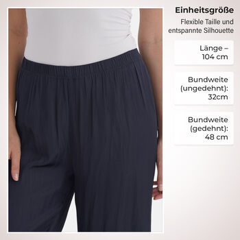 Damen Hose, Dunkelblau, Taille 32&ndash;48 cm, L&auml;nge 104 cm