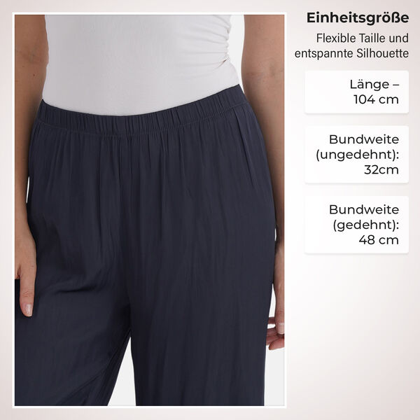 Damen Hose, Dunkelblau, Taille 32–48 cm, Länge 104 cm image number 4