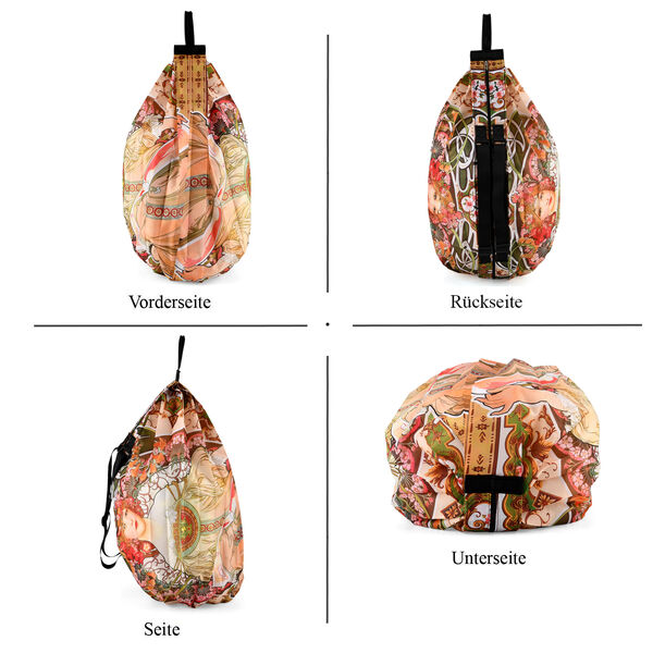 Faltbare Einkaufstasche, Rei&szlig;verschlussfach, 50x70cm, Dunkelgr&uuml;n Rosa M&auml;dchenmotiv image number 4