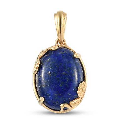 Lapislazuli Anhänger 950 Kupfer Ionenbeschichtetes Gold Platin ca. 9,89 ct image number 0