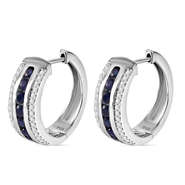 Masoala Saphir und Zirkon Ohrringe - 1,86 ct. image number 4