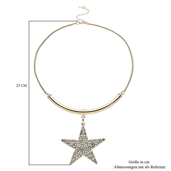 Wei&szlig;e Kristall-Halskette, 50+5 cm image number 6