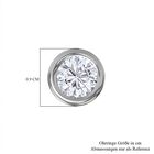 Moissanit Nugget Ohrringe, 925 Silber rhodiniert - 2 ct. image number 5