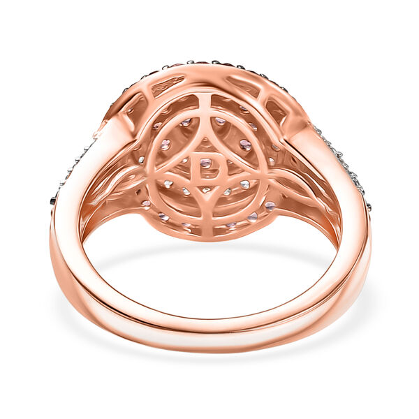 D'Joy AA Padparadscha Saphir und Zirkon Ring - 1,58 ct. image number 5