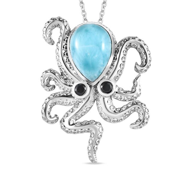 GP Trionfo Kollektion - Larimar, schwarzer Spinell und blauer Saphir-Anh&auml;nger mit Kette, 45 cm - 6.83 ct. image number 0