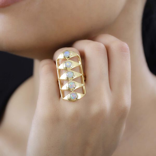 Nat&uuml;rlicher, &auml;thiopischer Welo Opal Ring, ca. 1,59 ct. image number 3