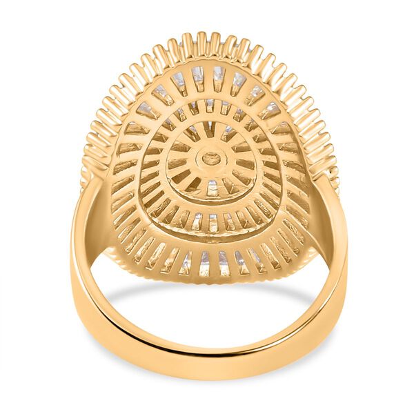 Wei&szlig;er Zirkonia Ring, (Gr&ouml;&szlig;e 16.00), goldfarben, ca. 4.00 ct image number 5