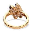 AA Tansanit Ring 925 Silber Gelbgold Vermeil (Größe 16.00) ca. 1,58 ct image number 5