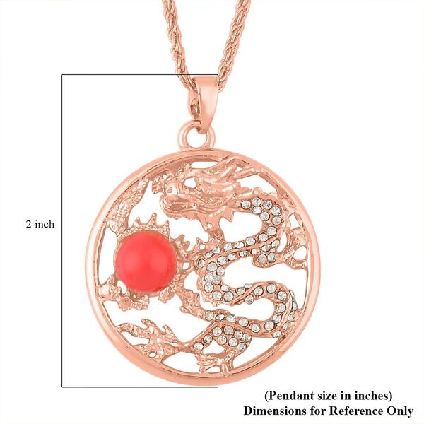 Kristall Halskette ca. 60 cm Reine Legierung Rose (7-8 Werktage Lieferzeit) image number 6