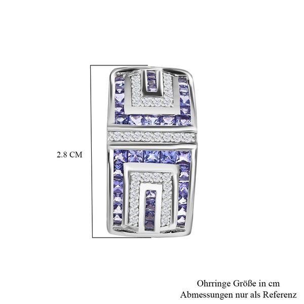 AA Tansanit und Zirkon Ohrringe - 6,37 ct. image number 5