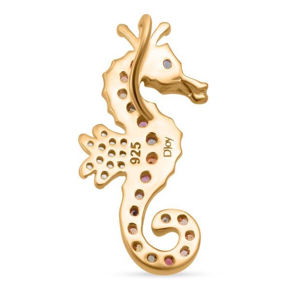 D'Joy AA Mehrfarbig Saphir Anh&auml;nger 925 Silber 750 Gelbgold Vermeil ca. 0,47 ct. image number 4