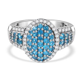 Neon Apatit und Zirkon Ring - 1,72 ct.