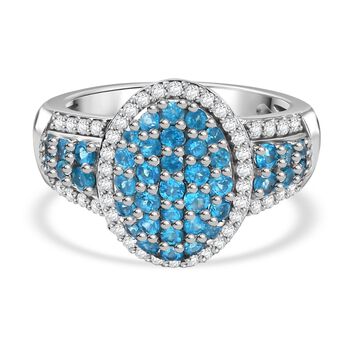 Neon Apatit und Zirkon Ring - 1,72 ct.