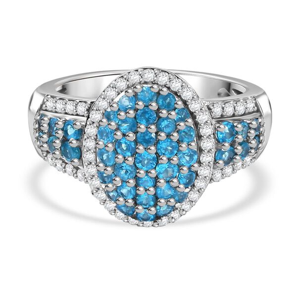 Neon Apatit und Zirkon Ring - 1,72 ct.