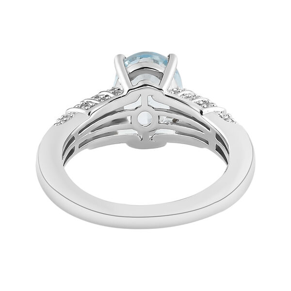 Espirito Santo Aquamarin und  Zirkon Ring, ca. 2,15 ct image number 7