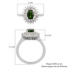 Natürlicher Chromdiopsid und Zirkon Ring 925 Silber platiniert  ca. 1,55 ct image number 6