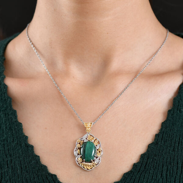 EVER TRUE AA Malachit Schmuckset ca. 50 cm ca. 14,75 ct. image number 2