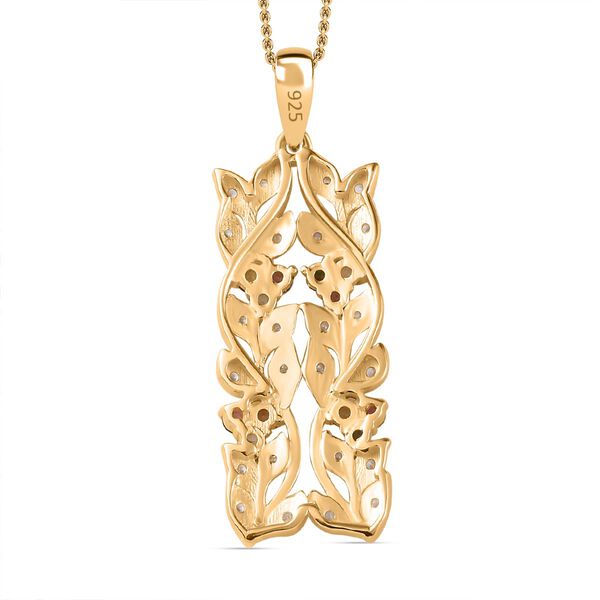 ALLORO AA Multi-Turmalin und Zirkon-Anhänger mit 45cm Kette - 0.88 ct. image number 5