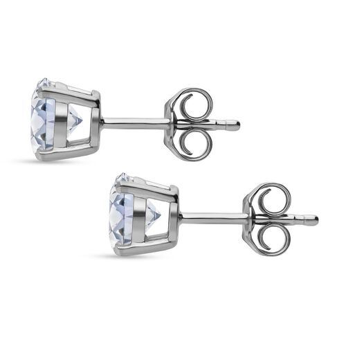 LUXURIANT SGL zertifizierte VS-GH Labor Diamant Ohrstecker, 925 Silber rhodiniert - 2 ct. image number 4