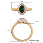 Grandidierit und Zirkon-Ring, 925 Silber vergoldet  ca. 0,96 ct image number 6