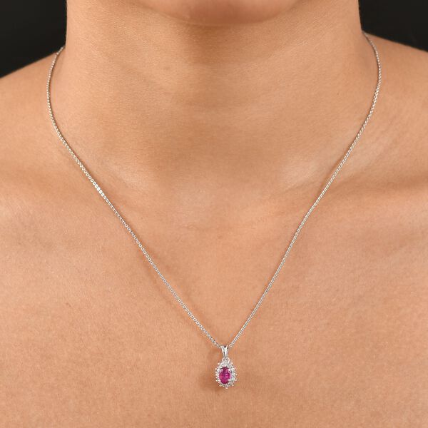 Afrikanischer Rubin und Zirkon Anh&auml;nger - 0,91 ct. image number 3