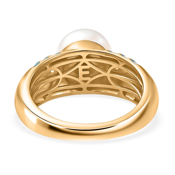 EverTrue S&uuml;&szlig;wasser Perle und Zirkon emaillierter Ring image number 5