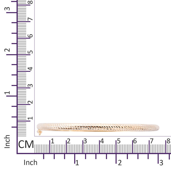 Diamantschliff Armreif, ca. 19 cm, 375 Gelbgold ca. 3,60g image number 4