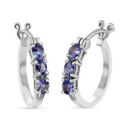Tansanit Creolen - 0,99 ct.