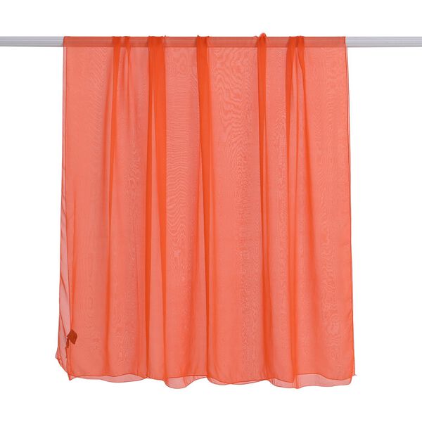 LA MAREY 2er-Set 110x180cm Seidenschal aus 100% Maulbeerseide mit Ohrringen, Orange & rot image number 7