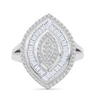 Lustro Stella Weißer Zirkonia Ring 925 Silber rhodiniert (Größe 19.00)