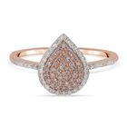 Natürlicher Rosa Diamant und Weißer Diamant zertifiziert I1-I2 Ring 585 Gold image number 0
