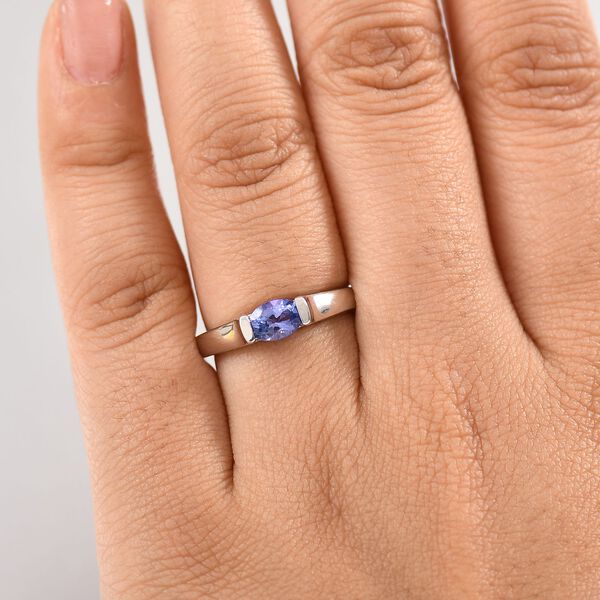 AA Tansanit Ring 925 Silber rhodiniert (Gr&ouml;&szlig;e 19.00) ca. 0,65 ct image number 3