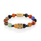 mehrfarbig Achat Armband ca. 19.75 cm Reiner Edelstahl ca. 137.00 ct