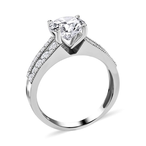 Lustro Stella - Wei&szlig;er Zirkonia Ring, 925 Silber platiniert, ca. 4.42 ct image number 4