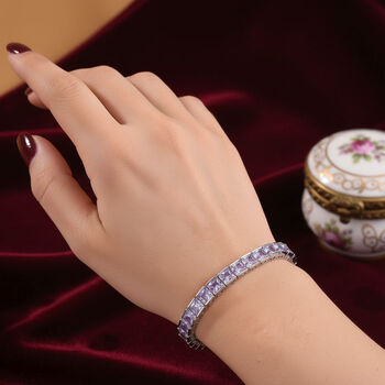 Lavendel Zirkonia Armband, 18+2,5cm