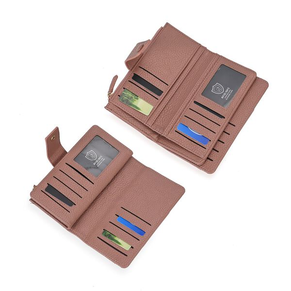 Brieftasche mit RFID-Schutz, 18x3x9cm, Rosa image number 5