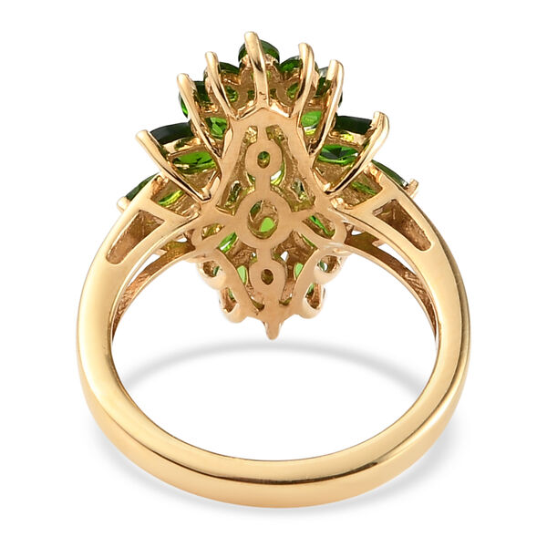 Nat&uuml;rlicher Chromdiopsid-Ring, 925 Silber vergoldet  ca. 2,40 ct image number 6