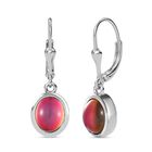 Flamingo Mondstein Ohrringe, 925 Silber platiniert, ca. 4.16 ct
