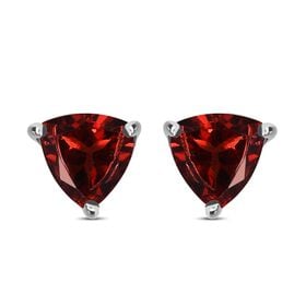 Rote Granat Ohrringe, 925 Silber ca. 1,81 ct