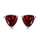 Rote Granat Ohrringe, 925 Silber ca. 1,81 ct