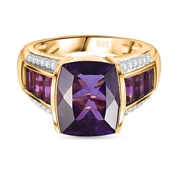 Afrikanischer Amethyst und Zirkon-Ring - 6,81 ct.