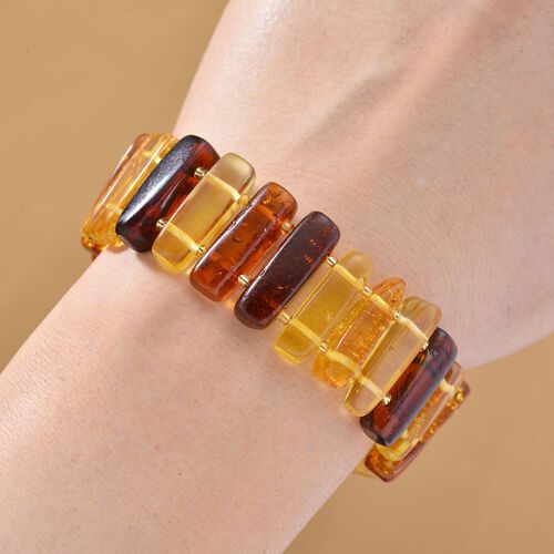 Mehrfarbiger Bernstein Armband, Flexibel image number 1