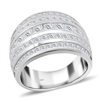 Lustro Stella Wei&szlig;er Zirkonia Ring 925 Silber rhodiniert (Gr&ouml;&szlig;e 17.00)