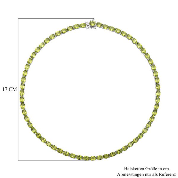 Zierlicher Peridot-Eternity-Choker-Halskette- 53,67 ct. image number 5