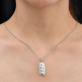 S&uuml;&szlig;wasser Perle Anh&auml;nger in Silberton