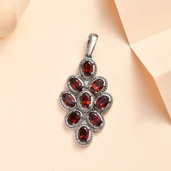 Roter Granat Anh&auml;nger  Edelstahl ca. 4.67 ct image number 2