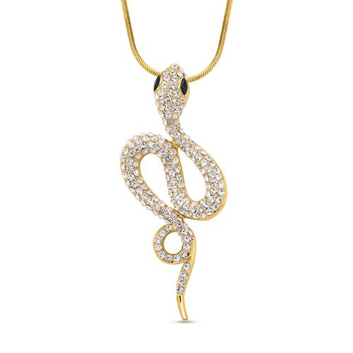 Schwarzer und weißer Kristall-Anhänger mit Kette - 63 ct. image number 0